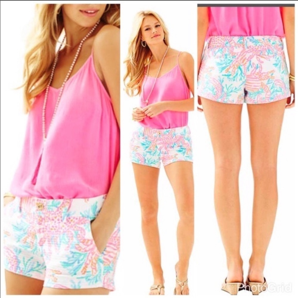Lilly Pulitzer Walsh Shorts Gettin Steamy 00 RARE